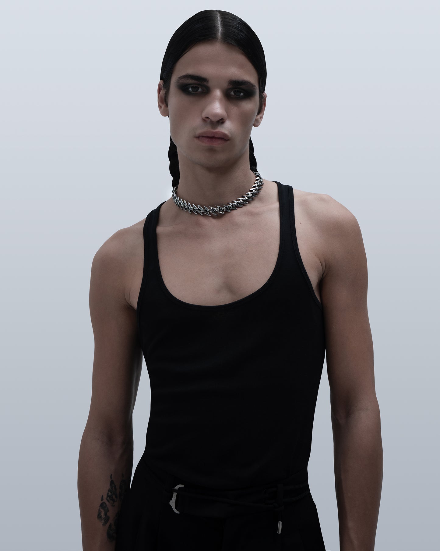 Fine Double Blade Chain Necklace