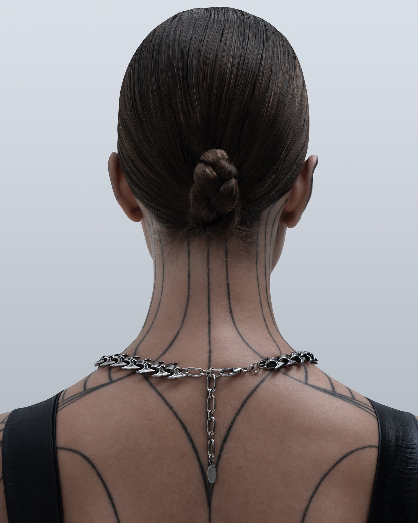 Fine Double Blade Chain Necklace