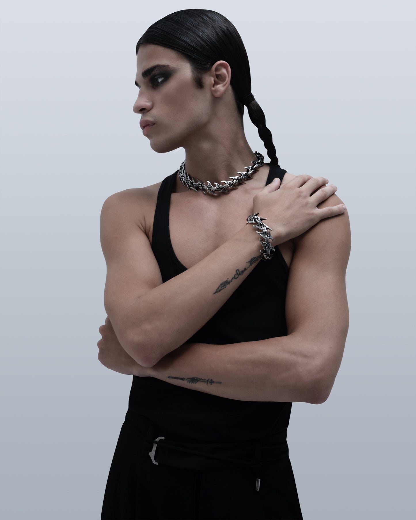 Double Blade Chain Necklace