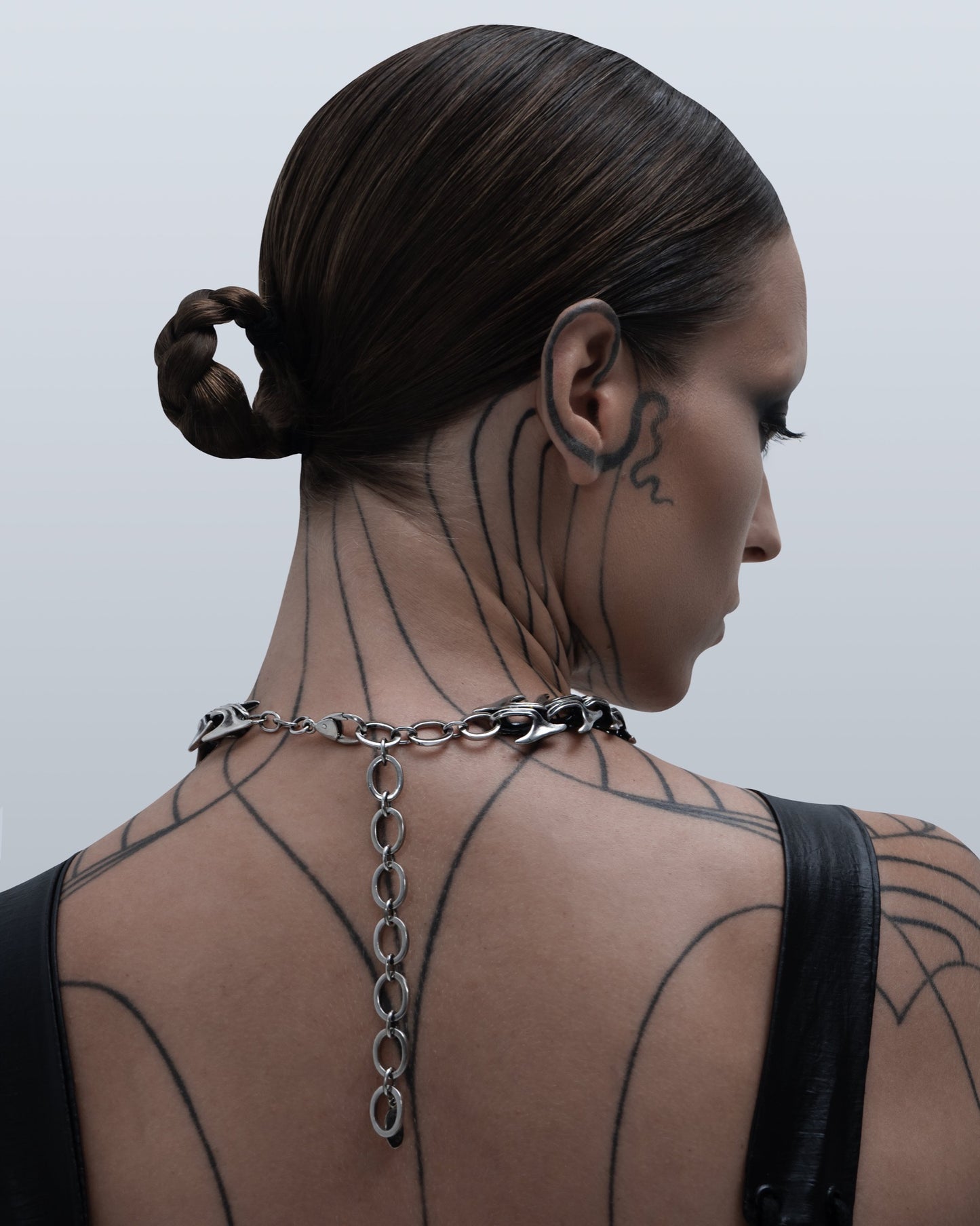 Double Blade Chain Necklace