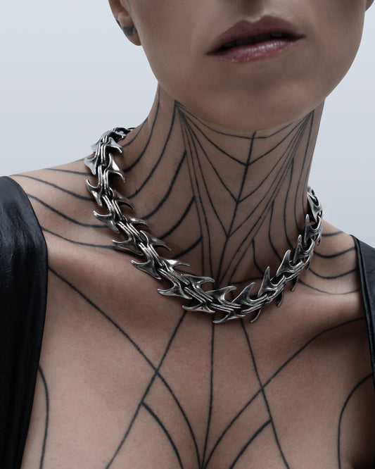 Double Blade Chain Necklace
